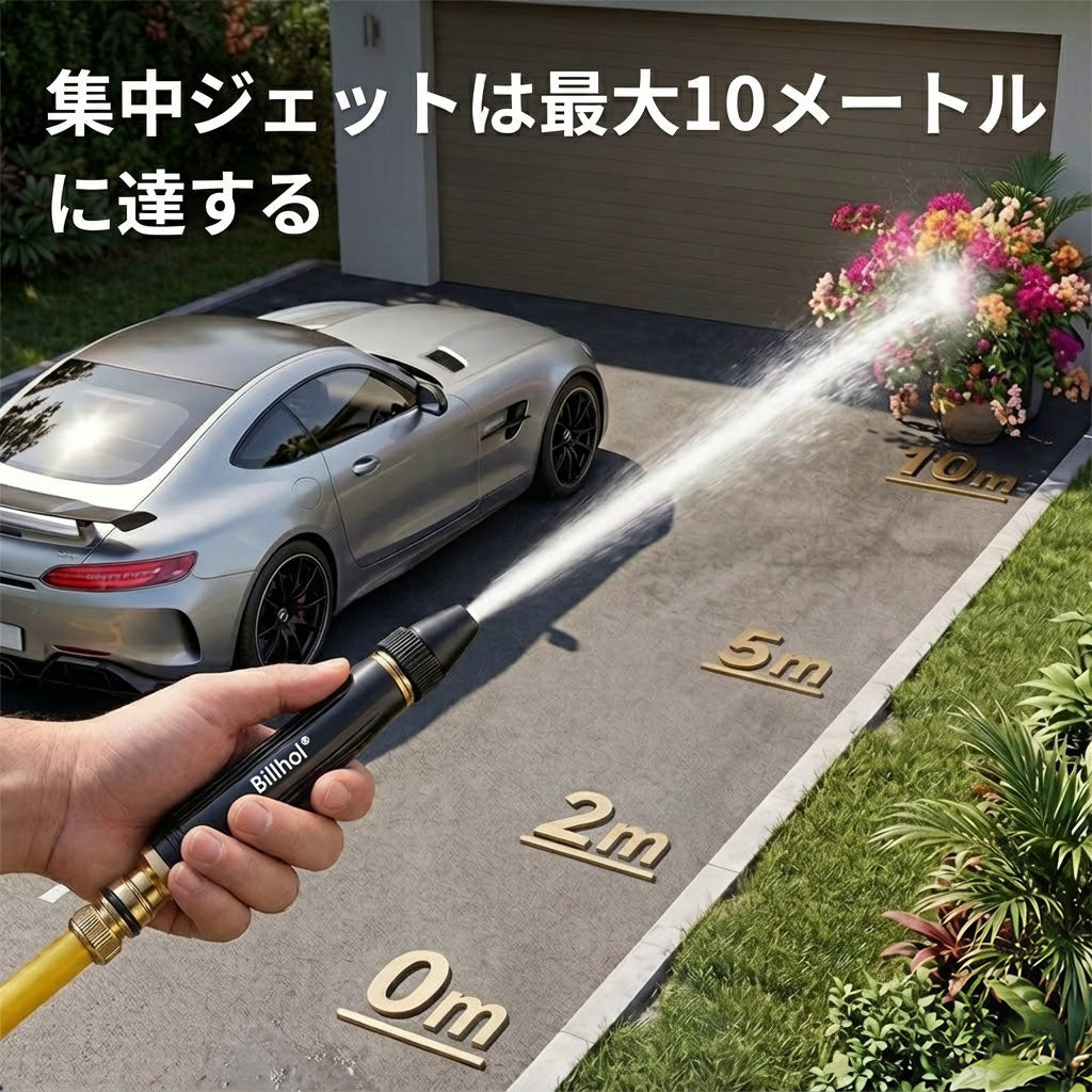 💥50％オフ — 本日最終日丨Billhol® 🏆🔫家庭用高圧洗車ウォーターガン。植物や野菜への水やり、洗車に欠かせないアイテムです。👍💦